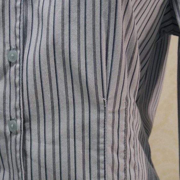 SO..SO REAL SO RIGHT  Blue Striped V-Neck Button Close - Picture 8 of 16